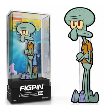 SpongeBob SquarePants Squidward Tentacles FiGPiN #470 | Classic Enamel Pin - BUCKET POPCORN